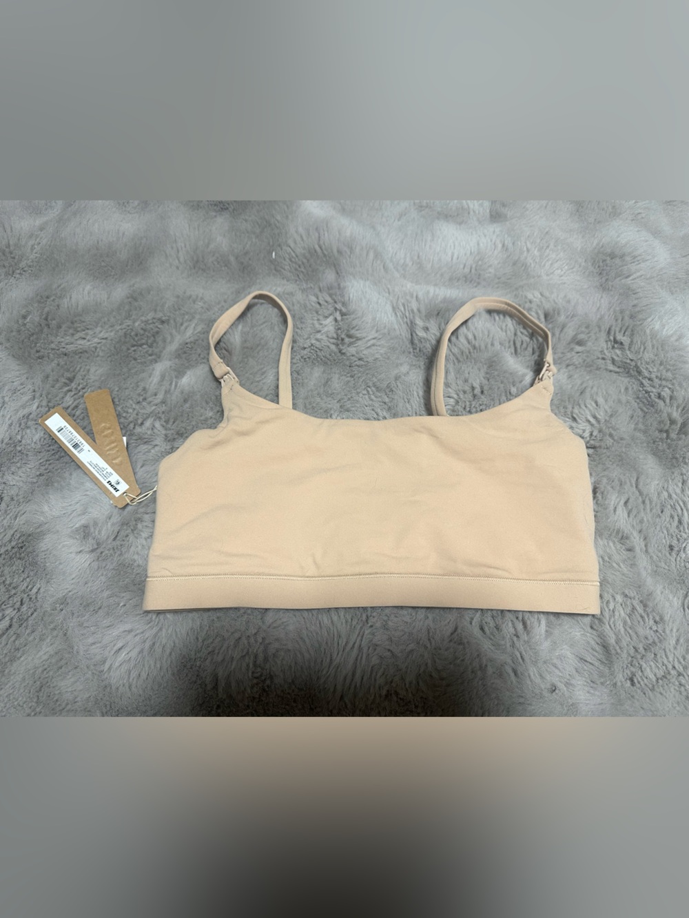 NWT SKIMS FITS Maternity Pumping Scoop Bralette Size S Clay